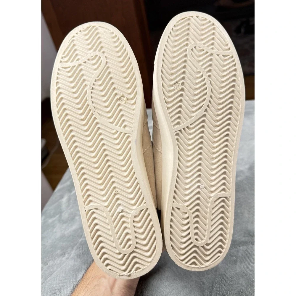 GUO CHAO‎ Shoes Mens Size EU40(US 7)Beige Faux Suede Casual Sneakers Lightweight